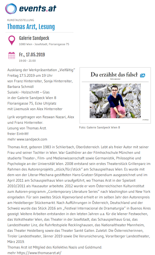 Galerie Sandpeck Wien 8 Josefstadt Mietgalerie österreichische zeitgenössische Kunst Kultur bildende gestaltende KünstlerInnen FotografInnen DesignerInnen Ausstellung Vernissage Finissage Weihnachtsmarkt Adventmarkt Kunstmarkt Kunstsupermarkt Kunsthandwerksmarkt Christkindlmarkt Galerie Sandpeck Design Adventmarkt 2018 Wien Josefstadt Gegenwartskunst zeitgenössische moderne österreichische Mietgalerie Kunst Kultur Wirtschaft Veranstaltungslokal Kunstkalender Veranstaltungsprogramm Pop-up-Store Seminarraum Übungsraum Kursräume Trainingsraum mieten Mietgalerie Florianigasse Josefstädter Straße 1080 kaufen mieten Werkpräsentation Ausstellung Vernissage bildende gestaltende KünstlerInnen GrafikerInnen FotografInnen KunsthandwerkerInnen angewandten Kunst Gebrauchskunst DesignerInnen offene Singrunde ErwachsenenbildnerInnen KursleiterInnen TrainerInnen Menschen Fachwissen Kompetenzen Wissen Können interessierten Menschen AutorInnen LiteratInnen DichterInnen LyrikerInnen SchriftstellerInnen JournalistInnen MusikerInnen AlleinunterhalterInnen Ausstellungsräume geschlossene Veranstaltungen Fest privaten Rahmen MusikerInnen Treffpunkt regelmäßige Gruppen Trainingsgruppe Kunstwerke Kunstmarkt Kunst mieten Mietkunst Ausstellungszeit Programm Kunstverleihs  Kunstinteressenten Unterstützer KunstsammlerIn Autoren Verlage Vermarktung Marketing Kommunikationsstrategien Presse Öffentlichkeitsarbeit Konzepte Printmedien Onlinemedien künstlerischen Arbeit Ausstellungsorganisation Pressemitteilungen Onlineplattformen gewinnbringender Webseiten Künstlerhompage Künstlerberatung Performances Veranstaltungskalender Kunsthandwerksmarkt Weihnachtsmarkt Christkindlmarkt Adventmarkt