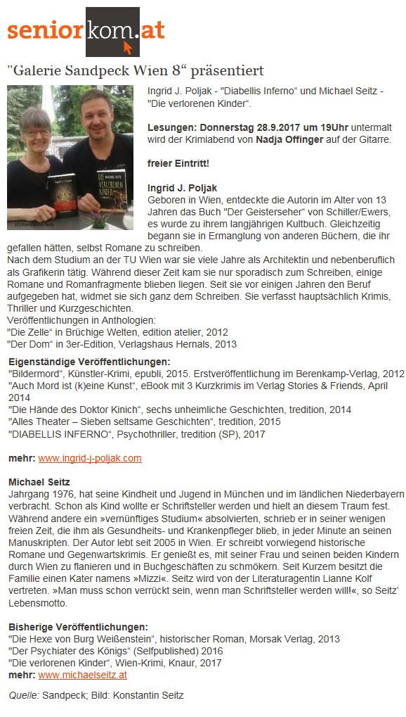 Lesung Buchprsentation Krimiabend offene Singrunde moderne gegeständliche zeigenössische Kunst kaufen mieten Werkpräsentation Ausstellung Vernissage bildende gestaltende KünstlerInnen GrafikerInnen FotografInnen KunsthandwerkerInnen angewandten Kunst Gebrauchskunst DesignerInnen ErwachsenenbildnerInnen KursleiterInnen TrainerInnen Menschen Fachwissen Kompetenzen Wissen Können interessierten Menschen AutorInnen LiteratInnen DichterInnen LyrikerInnen SchriftstellerInnen JournalistInnen MusikerInnen AlleinunterhalterInnen Ausstellungsräume Kursräume Seminarraum geschlossene Veranstaltungen Fest privaten Rahmen Übungsraum MusikerInnen Treffpunktregelmäßige Gruppen Trainingsgruppe Kunstwerke Kunstmarkt Kunst mieten Mietkunst Ausstellungszeit Programm Kunstverleihs  Kunstinteressenten Unterstützer KunstsammlerIn Autoren Verlage Vermarktung Marketing Kommunikationsstrategien Presse Öffentlichkeitsarbeit Konzepte Printmedien Onlinemedien künstlerischen Arbeit Ausstellungsorganisation Pressemitteilungen Onlineplattformen gewinnbringender Webseiten Künstlerhompage Künstlerberatung Performances Veranstaltungskalender Kunstkalender  Kunsthandwerksmarkt Weihnachtsmarkt Christkindlmarkt Adventmarkt 
