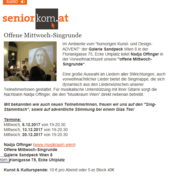 Printmedien Presse irische Harfe Finissage Lesung Buchpräsentation Krimiabend offene Singrunde moderne gegeständliche zeigenössische Kunst kaufen mieten Werkpräsentation Ausstellung Vernissage bildende gestaltende KünstlerInnen GrafikerInnen FotografInnen KunsthandwerkerInnen angewandten Kunst Gebrauchskunst DesignerInnen ErwachsenenbildnerInnen KursleiterInnen TrainerInnen Menschen Fachwissen Kompetenzen Wissen Können interessierten Menschen AutorInnen LiteratInnen DichterInnen LyrikerInnen SchriftstellerInnen JournalistInnen MusikerInnen AlleinunterhalterInnen Ausstellungsräume Kursräume Seminarraum geschlossene Veranstaltungen Fest privaten Rahmen Übungsraum MusikerInnen Treffpunktregelmäßige Gruppen Trainingsgruppe Kunstwerke Kunstmarkt Kunst mieten Mietkunst Ausstellungszeit Programm Kunstverleihs  Kunstinteressenten Unterstützer KunstsammlerIn Autoren Verlage Vermarktung Marketing Kommunikationsstrategien Presse Öffentlichkeitsarbeit Konzepte Printmedien Onlinemedien künstlerischen Arbeit Ausstellungsorganisation Pressemitteilungen Onlineplattformen gewinnbringender Webseiten Künstlerhompage Künstlerberatung Performances Veranstaltungskalender Kunstkalender  Kunsthandwerksmarkt Weihnachtsmarkt Christkindlmarkt Adventmarkt 