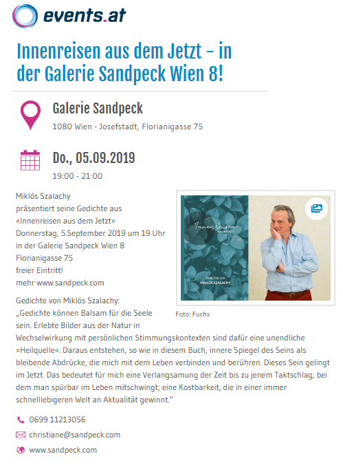 Galerie Sandpeck Wien 8 Josefstadt Mietgalerie österreichische zeitgenössische Kunst Kultur bildende gestaltende KünstlerInnen FotografInnen DesignerInnen Ausstellung Vernissage Finissage Weihnachtsmarkt Adventmarkt Kunstmarkt Kunstsupermarkt Kunsthandwerksmarkt Christkindlmarkt Galerie Sandpeck Design Adventmarkt 2018 Wien Josefstadt Gegenwartskunst zeitgenössische moderne österreichische Mietgalerie Kunst Kultur Wirtschaft Veranstaltungslokal Kunstkalender Veranstaltungsprogramm Pop-up-Store Seminarraum Übungsraum Kursräume Trainingsraum mieten Mietgalerie Florianigasse Josefstädter Straße 1080 kaufen mieten Werkpräsentation Ausstellung Vernissage bildende gestaltende KünstlerInnen GrafikerInnen FotografInnen KunsthandwerkerInnen angewandten Kunst Gebrauchskunst DesignerInnen offene Singrunde ErwachsenenbildnerInnen KursleiterInnen TrainerInnen Menschen Fachwissen Kompetenzen Wissen Können interessierten Menschen AutorInnen LiteratInnen DichterInnen LyrikerInnen SchriftstellerInnen JournalistInnen MusikerInnen AlleinunterhalterInnen Ausstellungsräume geschlossene Veranstaltungen Fest privaten Rahmen MusikerInnen Treffpunkt regelmäßige Gruppen Trainingsgruppe Kunstwerke Kunstmarkt Kunst mieten Mietkunst Ausstellungszeit Programm Kunstverleihs  Kunstinteressenten Unterstützer KunstsammlerIn Autoren Verlage Vermarktung Marketing Kommunikationsstrategien Presse Öffentlichkeitsarbeit Konzepte Printmedien Onlinemedien künstlerischen Arbeit Ausstellungsorganisation Pressemitteilungen Onlineplattformen gewinnbringender Webseiten Künstlerhompage Künstlerberatung Performances Veranstaltungskalender Kunsthandwerksmarkt Weihnachtsmarkt Christkindlmarkt Adventmarkt