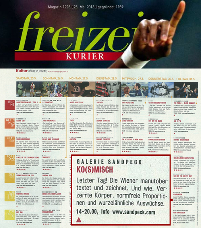 International Vienna Mietgalerie Josefstadt Stadtspionin Das Magazin für aktuelles Ausstellungsgeschehen Vernissage Kurier Freizeit Kultur Wochenende Kronen Zeitung oe24 Österreich Augustin Strawanzerin BZ Wiener Bezirkszeitung Josefstadt Tage der offenen Werkstätten achten herum A-List Wien Tourismus der Grazer Österreich Heute Zeitung Kunstplattform für moderne Kunst Kulturverein Galerie Sandpeck Wien zeitgenössische österreichische Kunst K
          ultur Wirtschaft Veranstaltungslokal Künstlerberatung Kunstkalender Kunsthandwerksmarkt Veranstaltungsprogramm Pop-up-Store Florianigasse Josefstädter 1080 kaufen mieten Werkpräsentation Ausstellung bildende gestaltende KünstlerInnen GrafikerInnen FotografInnen KunsthandwerkerInnen angewandten Gebrauchskunst DesignerInnen ErwachsenenbildnerInnen KursleiterInnen TrainerInnen Menschen Fachwissen Kompetenzen Wissen Können interessierten Menschen AutorInnen LiteratInnen DichterInnen LyrikerInnen SchriftstellerInnen JournalistInnen MusikerInnen AlleinunterhalterInnen Ausstellungsräume Kursräume Seminarraum geschlossene Veranstaltungen Mietraum Fest privater Rahmen Übungsraum MusikerInnen Treffpunkt regelmäßige Gruppen Trainingsgruppe Kunstwerke Kunstmarkt Mietkunst Ausstellungszeit Programm Kunstverleih Kunstinteressenten 
          Unterstützer KunstsammlerIn Vermarktung Marketing Kommunikationsstrategien Presse Öffentlichkeitsarbeit Konzepte Printmedien Onlinemedien künstlerischen Arbeit Ausstellungsorganisation Pressemitteilungen Onlineplattformen gewinnbringender Webseiten Künstlerhompage Weihnachtsmarkt Christkindlmarkt Adventmarkt