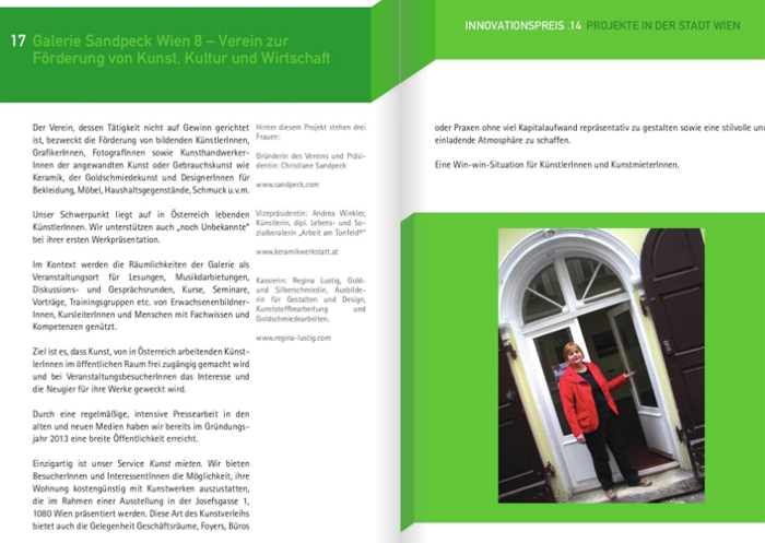 International Vienna Mietgalerie Josefstadt Stadtspionin Das Magazin für aktuelles Ausstellungsgeschehen Vernissage Kurier Freizeit Kultur Wochenende Kronen Zeitung oe24 Österreich Augustin Strawanzerin BZ Wiener Bezirkszeitung Josefstadt Tage der offenen Werkstätten achten herum A-List Wien Tourismus der Grazer Österreich Heute Zeitung Kunstplattform für moderne Kunst Kulturverein Galerie Sandpeck Wien zeitgenössische österreichische Kunst K
          ultur Wirtschaft Veranstaltungslokal Künstlerberatung Kunstkalender Kunsthandwerksmarkt Veranstaltungsprogramm Pop-up-Store Florianigasse Josefstädter 1080 kaufen mieten Werkpräsentation Ausstellung bildende gestaltende KünstlerInnen GrafikerInnen FotografInnen KunsthandwerkerInnen angewandten Gebrauchskunst DesignerInnen ErwachsenenbildnerInnen KursleiterInnen TrainerInnen Menschen Fachwissen Kompetenzen Wissen Können interessierten Menschen AutorInnen LiteratInnen DichterInnen LyrikerInnen SchriftstellerInnen JournalistInnen MusikerInnen AlleinunterhalterInnen Ausstellungsräume Kursräume Seminarraum geschlossene Veranstaltungen Mietraum Fest privater Rahmen Übungsraum MusikerInnen Treffpunkt regelmäßige Gruppen Trainingsgruppe Kunstwerke Kunstmarkt Mietkunst Ausstellungszeit Programm Kunstverleih Kunstinteressenten 
          Unterstützer KunstsammlerIn Vermarktung Marketing Kommunikationsstrategien Presse Öffentlichkeitsarbeit Konzepte Printmedien Onlinemedien künstlerischen Arbeit Ausstellungsorganisation Pressemitteilungen Onlineplattformen gewinnbringender Webseiten Künstlerhompage Weihnachtsmarkt Christkindlmarkt Adventmarkt