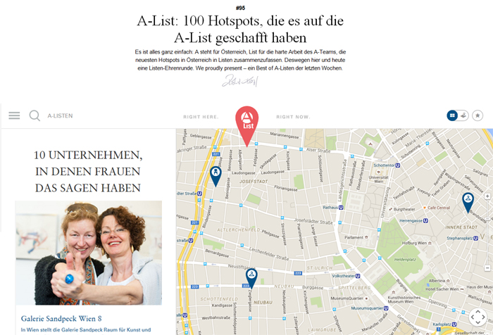 International Vienna Mietgalerie Josefstadt Stadtspionin Das Magazin für aktuelles Ausstellungsgeschehen Vernissage Kurier Freizeit Kultur Wochenende Kronen Zeitung oe24 Österreich Augustin Strawanzerin BZ Wiener Bezirkszeitung Josefstadt Tage der offenen Werkstätten achten herum A-List Wien Tourismus der Grazer Österreich Heute Zeitung Kunstplattform für moderne Kunst Kulturverein Galerie Sandpeck Wien zeitgenössische österreichische Kunst K
          ultur Wirtschaft Veranstaltungslokal Künstlerberatung Kunstkalender Kunsthandwerksmarkt Veranstaltungsprogramm Pop-up-Store Florianigasse Josefstädter 1080 kaufen mieten Werkpräsentation Ausstellung bildende gestaltende KünstlerInnen GrafikerInnen FotografInnen KunsthandwerkerInnen angewandten Gebrauchskunst DesignerInnen ErwachsenenbildnerInnen KursleiterInnen TrainerInnen Menschen Fachwissen Kompetenzen Wissen Können interessierten Menschen AutorInnen LiteratInnen DichterInnen LyrikerInnen SchriftstellerInnen JournalistInnen MusikerInnen AlleinunterhalterInnen Ausstellungsräume Kursräume Seminarraum geschlossene Veranstaltungen Mietraum Fest privater Rahmen Übungsraum MusikerInnen Treffpunkt regelmäßige Gruppen Trainingsgruppe Kunstwerke Kunstmarkt Mietkunst Ausstellungszeit Programm Kunstverleih Kunstinteressenten 
          Unterstützer KunstsammlerIn Vermarktung Marketing Kommunikationsstrategien Presse Öffentlichkeitsarbeit Konzepte Printmedien Onlinemedien künstlerischen Arbeit Ausstellungsorganisation Pressemitteilungen Onlineplattformen gewinnbringender Webseiten Künstlerhompage Weihnachtsmarkt Christkindlmarkt Adventmarkt