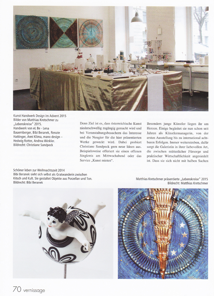 International Vienna Mietgalerie Josefstadt Stadtspionin Das Magazin für aktuelles Ausstellungsgeschehen Vernissage Kurier Freizeit Kultur Wochenende Kronen Zeitung oe24 Österreich Augustin Strawanzerin BZ Wiener Bezirkszeitung Josefstadt Tage der offenen Werkstätten achten herum A-List Wien Tourismus der Grazer Österreich Heute Zeitung Kunstplattform für moderne Kunst Kulturverein Galerie Sandpeck Wien zeitgenössische österreichische Kunst K
          ultur Wirtschaft Veranstaltungslokal Künstlerberatung Kunstkalender Kunsthandwerksmarkt Veranstaltungsprogramm Pop-up-Store Florianigasse Josefstädter 1080 kaufen mieten Werkpräsentation Ausstellung bildende gestaltende KünstlerInnen GrafikerInnen FotografInnen KunsthandwerkerInnen angewandten Gebrauchskunst DesignerInnen ErwachsenenbildnerInnen KursleiterInnen TrainerInnen Menschen Fachwissen Kompetenzen Wissen Können interessierten Menschen AutorInnen LiteratInnen DichterInnen LyrikerInnen SchriftstellerInnen JournalistInnen MusikerInnen AlleinunterhalterInnen Ausstellungsräume Kursräume Seminarraum geschlossene Veranstaltungen Mietraum Fest privater Rahmen Übungsraum MusikerInnen Treffpunkt regelmäßige Gruppen Trainingsgruppe Kunstwerke Kunstmarkt Mietkunst Ausstellungszeit Programm Kunstverleih Kunstinteressenten 
          Unterstützer KunstsammlerIn Vermarktung Marketing Kommunikationsstrategien Presse Öffentlichkeitsarbeit Konzepte Printmedien Onlinemedien künstlerischen Arbeit Ausstellungsorganisation Pressemitteilungen Onlineplattformen gewinnbringender Webseiten Künstlerhompage Weihnachtsmarkt Christkindlmarkt Adventmarkt